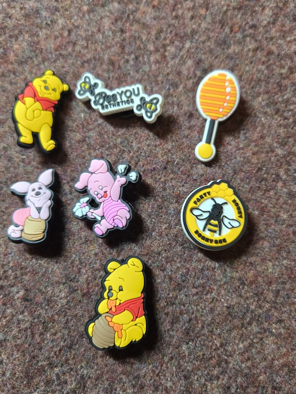 Winnie The Pooh And Piglet Croc Charm Lot Of 7